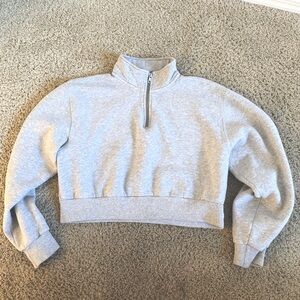 Aritzia cropped Quarter-Zip fleece